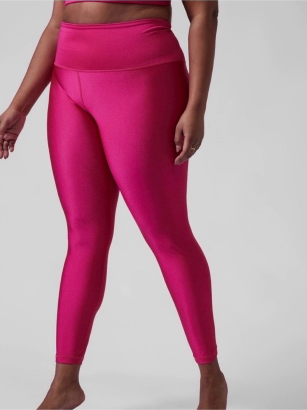 Athleta Elation Shine Tight -  High-Waist Performance Leggings - Hot Pink